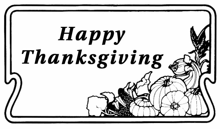 Happy Thanksgiving Coloring Page