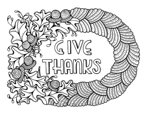 Thanksgiving coloring page 2020