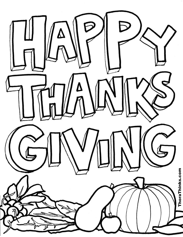 coloring pages for Thanksgiving