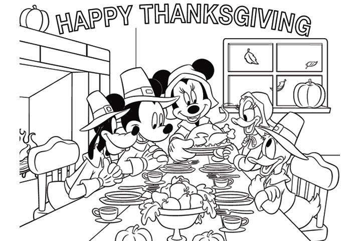 disney Thanksgiving coloring pages