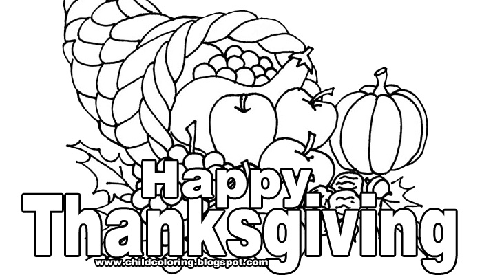 free Thanksgiving coloring page