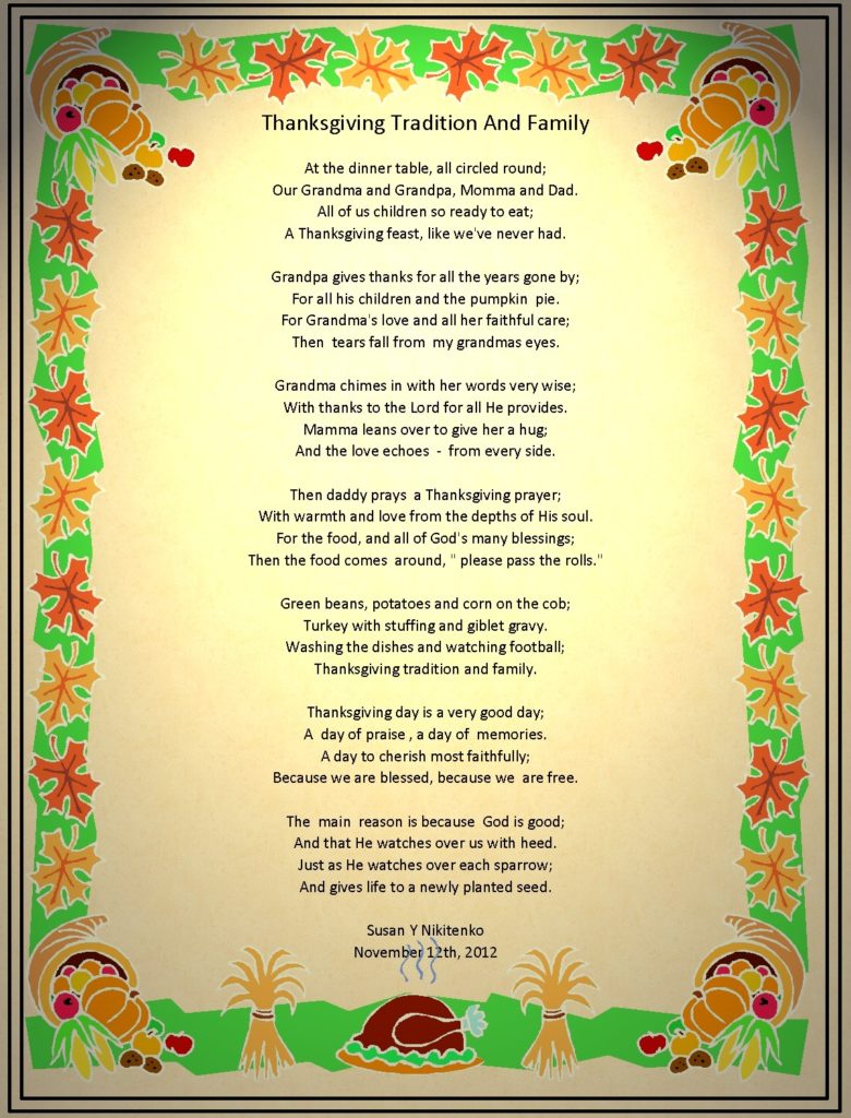 Happy Thanksgiving Poems For Church