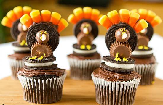 Turkey cupcakes for Thanksgiving