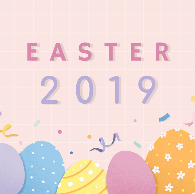 Happy Easter 2021 background vector