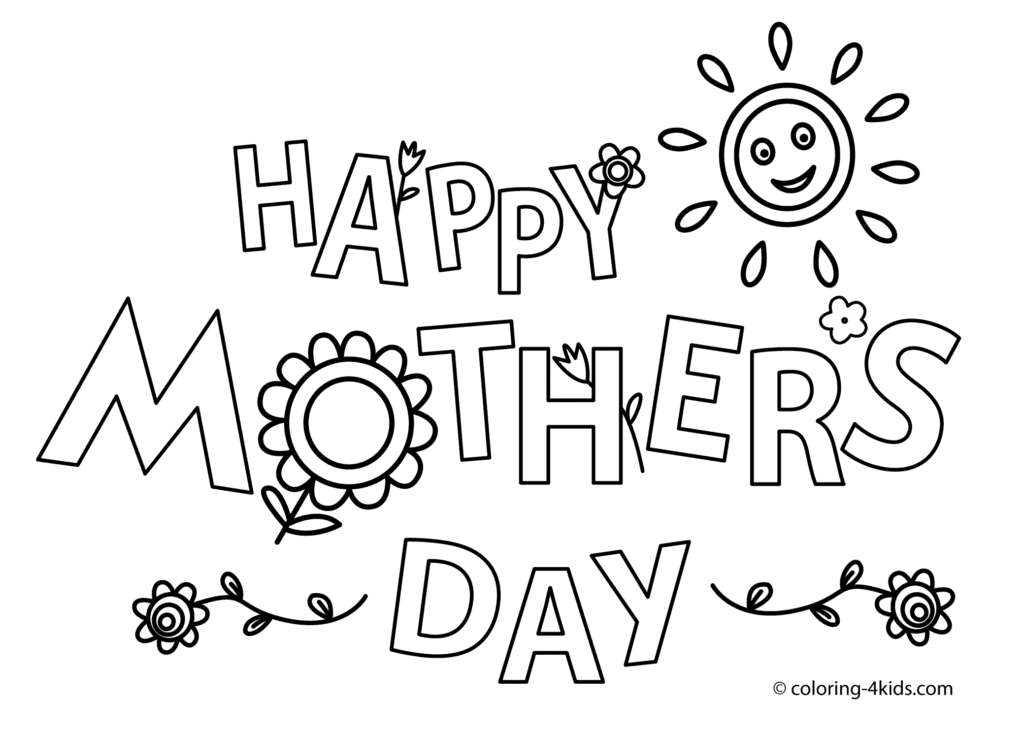 mothers day coloring pages free