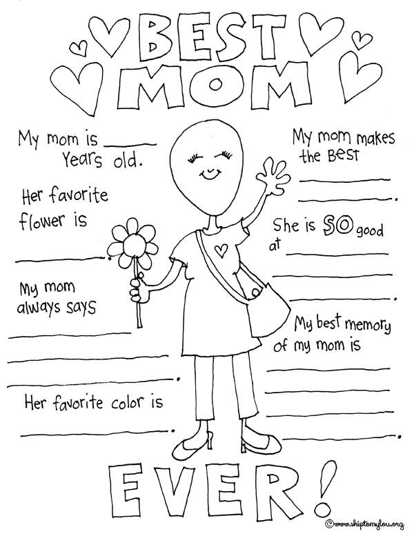 mother’s day flower coloring page