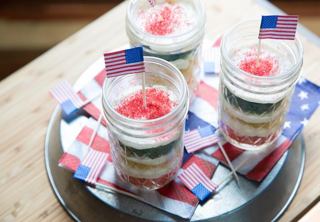 4th of July flag cake