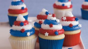 4th of July flag cupcakes