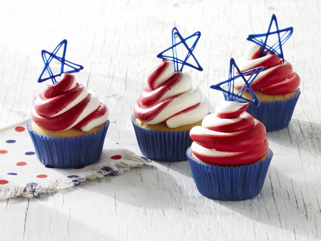 July 4th snowcone cupcake