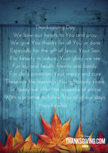 Happy Thanksgiving Prayers