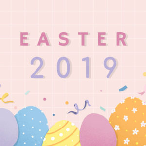Happy Easter 2019 background vector